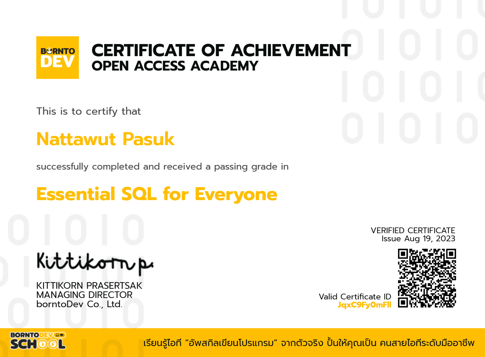 Essential SQL for Everyone